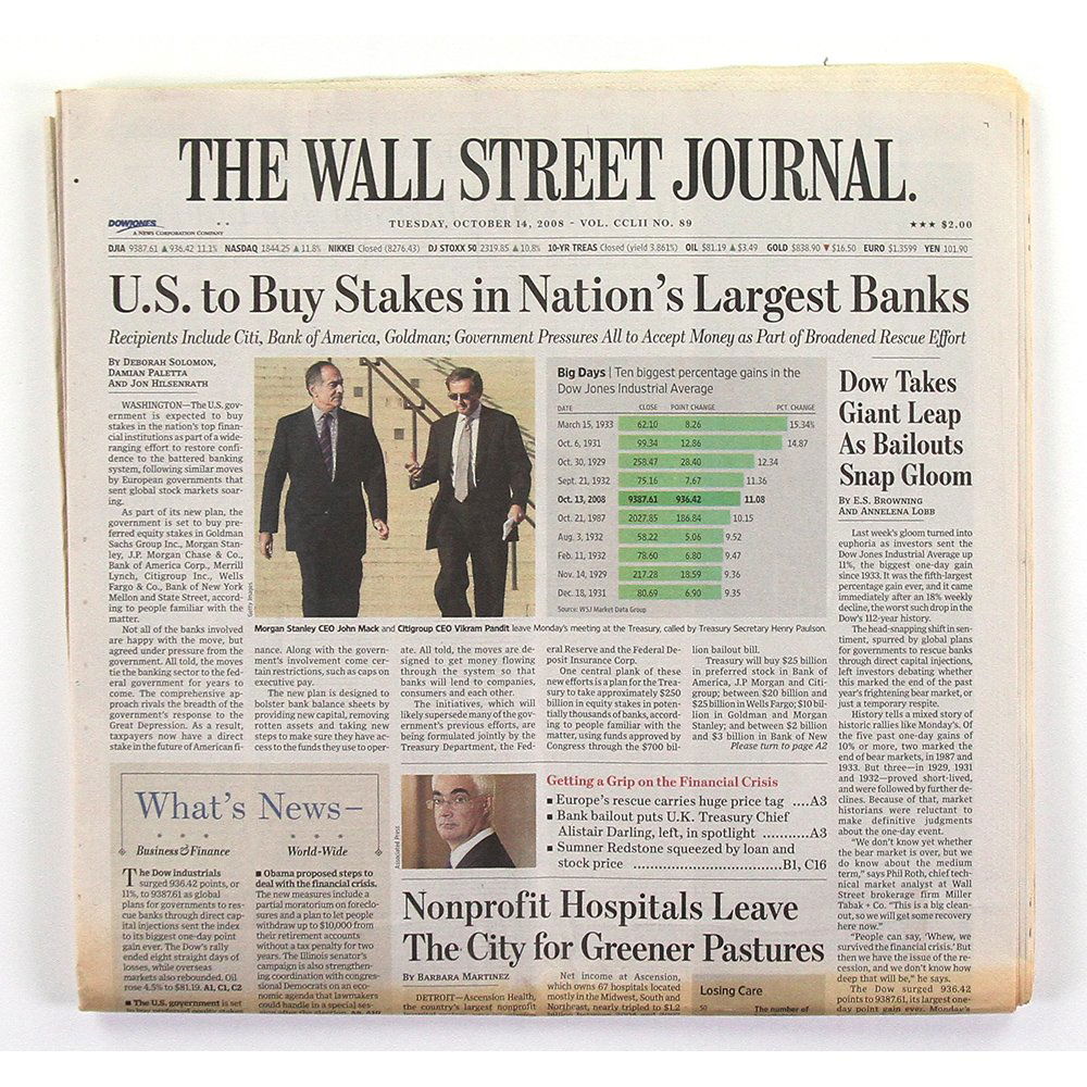 The Wall Street Journal 10/14/2008 - Stock Market Crash (1 of 3)