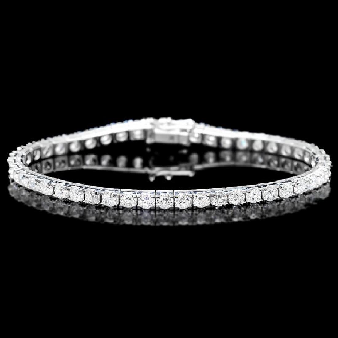 18k White Gold 8.00ct Diamond Bracelet: Retail: $29,200.00 ****** 18k White Gold 8.00ct Diamond Bracelet ****** Metal: 18k Solid White Gold / Size: 7 / Total Item Weight: 11.0 grams / Country Made: United States / / Main Stone: Diamond / Co