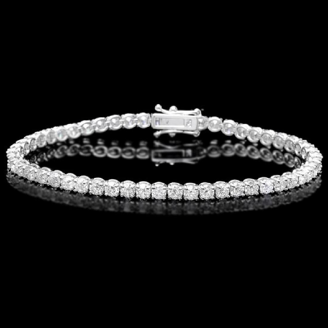 18k White Gold 7.50ct Diamond Bracelet: Retail: $24,700.00 ****** 18k White Gold 7.50ct Diamond Bracelet ****** Metal: 18k Solid White Gold / Size: 7 / Total Item Weight: 11.0 grams / Country Made: United States / / Main Stone: Diamond / Co