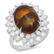 14K Gold 4.11ct Fire Agate 1.92cts Diamond Ring