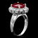 14k White Gold 4.80ct Ruby 1.40ct Diamond Ring - 2