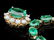 14k Gold 24ct Emerald 2.00ct Diamond Necklace - 2