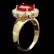 14k Yellow Gold 3.50ct Ruby 1.30ct Diamond Ring - 2