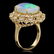 14K Gold 6.30ct Opal & 1.82ct Diamond Ring - 2