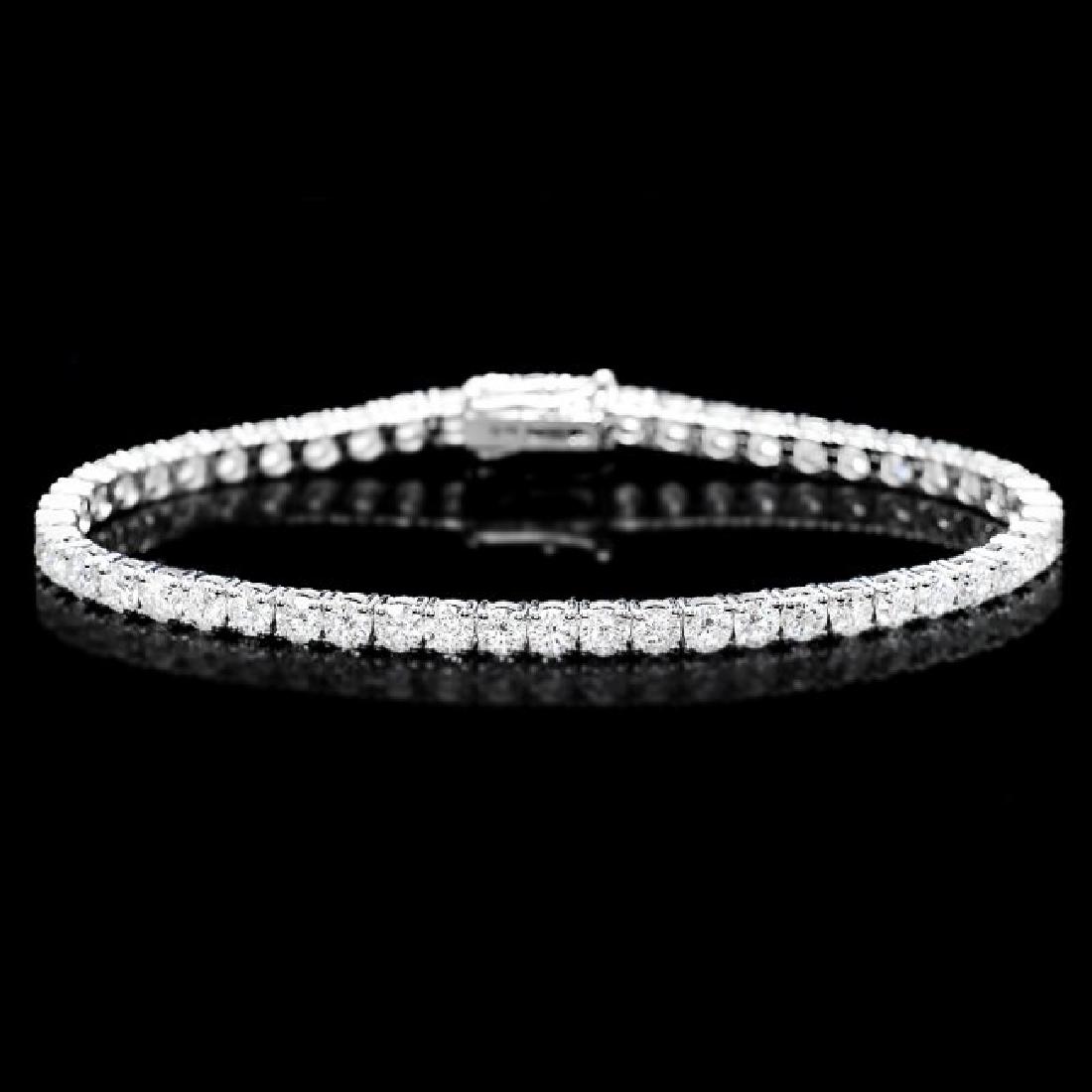 18k White Gold 8.00ct Diamond Bracelet: Retail: $28,100.00 ****** 18k White Gold 8.00ct Diamond Bracelet ****** Metal: 18k Solid White Gold / Size: 7 / Total Item Weight: 13.5 grams / Country Made: United States / / Main Stone: Diamond / Co