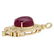 14K Gold 49.31 ct Ruby 1.78ct Diamond Pendant - 2