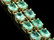14k Gold 18ct Emerald 0.40ct Diamond Bracelet - 3