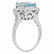 14K Gold 3.99ct Aquamarine 0.55ct Diamond Ring - 2