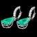 14K Gold 19.70ct Emerald 1.30ct Diamond Earrings - 2