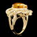14k Yellow Gold 5.50ct Beryl 1.15ct Diamond Ring - 3