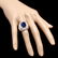 14k 15.50ct Sapphire 0.50ct Diamond Mens Ring - 4