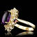14k Gold 5.00ct Amethyst 0.70ct Diamond Ring - 2