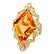 14k Gold 16.00ct Citrine 1.00ct Diamond Ring - 2