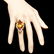 14k Gold 16.00ct Citrine 1.00ct Diamond Ring - 4