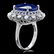 14k Gold 16.4ct Sapphire 1.00ct Diamond Ring - 3