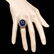 14k Gold 16.4ct Sapphire 1.00ct Diamond Ring - 4