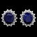 14k Gold 18ct Sapphire 1.35ct Diamond Earrings