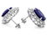 14k Gold 18ct Sapphire 1.35ct Diamond Earrings - 2