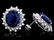 14k Gold 18ct Sapphire 1.35ct Diamond Earrings - 3