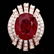 14k Rose Gold 11.80ct Ruby 1.80ct Diamond Ring