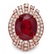 14k Rose Gold 11.80ct Ruby 1.80ct Diamond Ring - 2