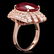14k Rose Gold 11.80ct Ruby 1.80ct Diamond Ring - 3
