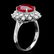 14k White Gold 5.00ct Ruby 0.80ct Diamond Ring - 2