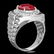 14k Gold 7.00ct Ruby 0.90ct Diamond Mens Ring - 3