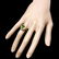 14k Gold 4.50ct Peridot 1.20ct Diamond Ring - 3