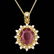 14k Gold 5.50ct Ruby 0.75ct Diamond Pendant