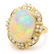 14k Yellow Gold 11.00ct Opal 0.70ct Diamond Ring - 2