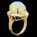 14k Yellow Gold 11.00ct Opal 0.70ct Diamond Ring - 3