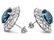 14k Gold 17.00ct Topaz 1.50ct Diamond Earrings - 2
