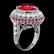 14k White Gold 12ct Ruby 0.90ct Diamond Ring - 2