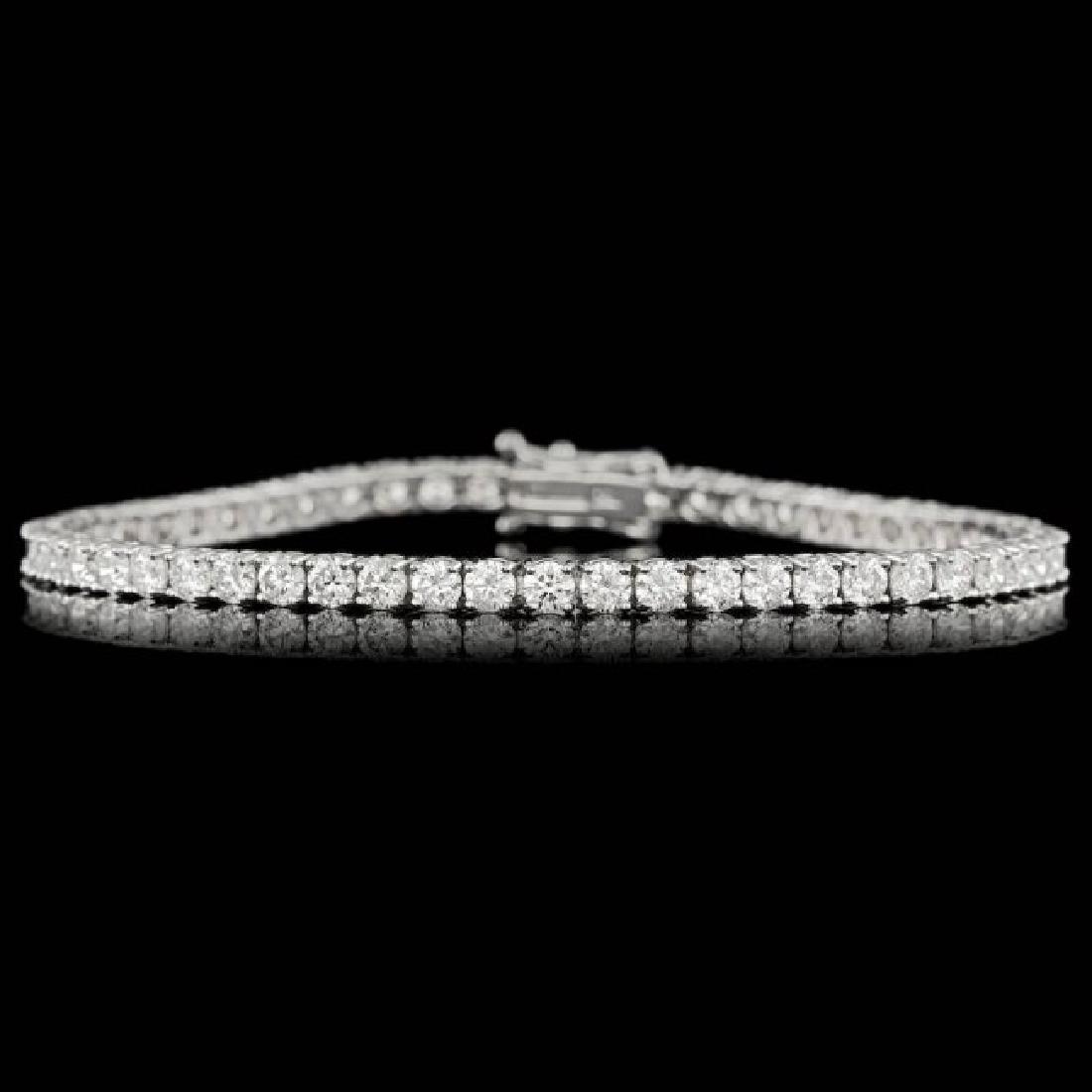 18k White Gold 6.00ct Diamond Bracelet: Retail: $36,300.00 ****** 18k White Gold 6.00ct Diamond Bracelet ****** Metal: 18k Solid White Gold / Size: 7 / Total Item Weight: 9.7 grams / Country Made: United States / / Main Stone: Diamond / Col
