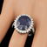 14k Gold 9.00ct Sapphire 1.10ct Diamond Ring - 4