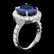 14k Gold 8.00ct Sapphire 2.00ct Diamond Ring - 2