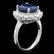 14k Gold 6.00ct Sapphire 1.40ct Diamond Ring - 2