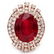 14k Rose Gold 10.00ct Ruby 1.85ct Diamond Ring - 2