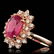 14k Rose Gold 4.00ct Ruby 0.65ct Diamond Ring - 2
