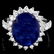 14k Gold 11.50ct Sapphire 1.20ct Diamond Ring