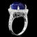 14k Gold 11.50ct Sapphire 1.20ct Diamond Ring - 3