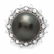 14k White Gold 12mm Pearl 0.50ct Diamond Ring - 2