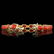 14k Gold 15.00ct Coral 0.80ct Diamond Bracelet - 3