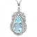 14k Gold 18ct Aquamarine 1.8ct Diamond Pendant - 2