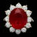 14k Yellow Gold 11.00ct Ruby 2.05ct Diamond Ring