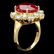 14k Yellow Gold 11.00ct Ruby 2.05ct Diamond Ring - 2