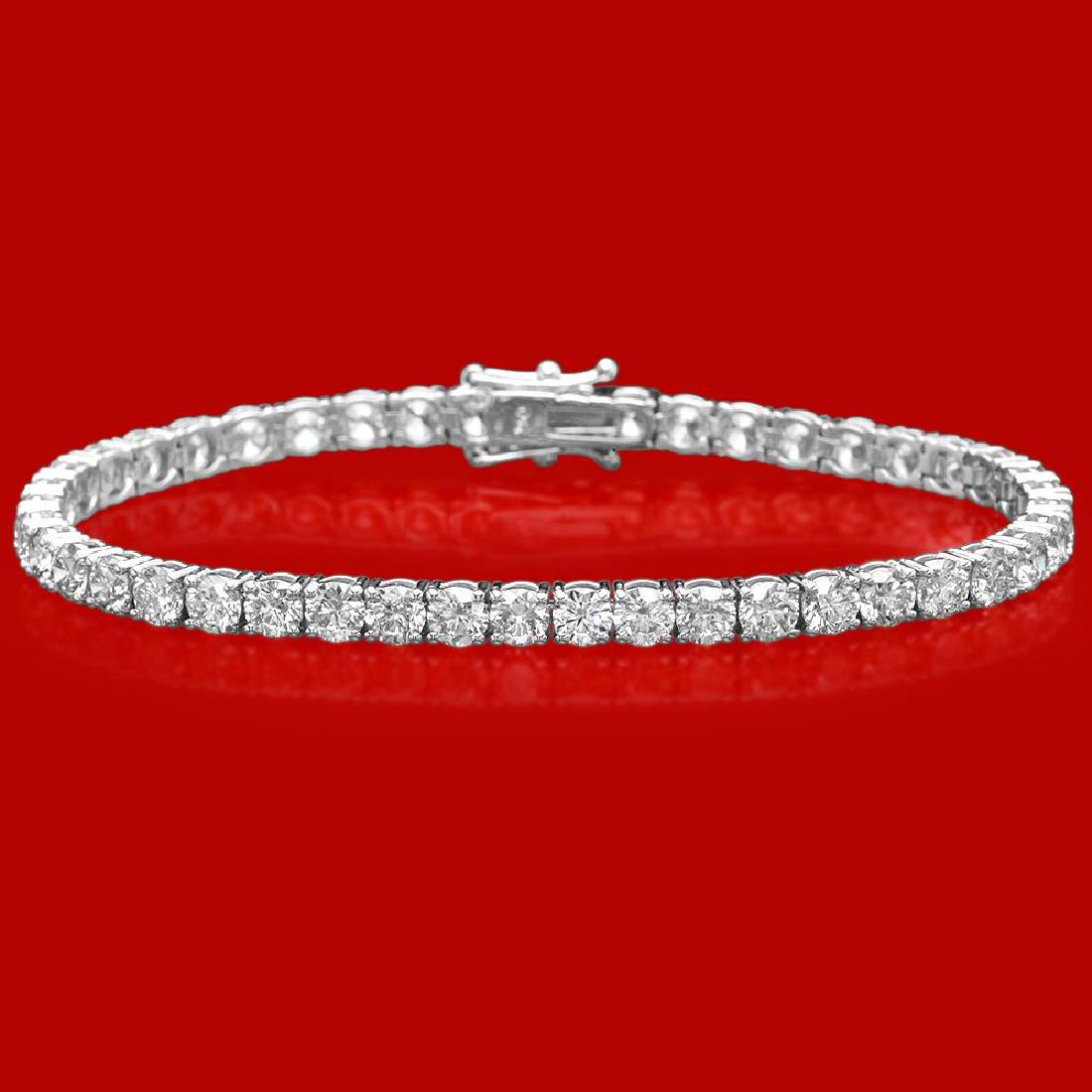 18k Gold 10.75ct Diamond Bracelet: Retail: $59,400.00 ****** 18k Gold 10.75ct Diamond Bracelet ****** Metal: 18k Solid White Gold / Size: 7 / Total Item Weight: 13.7 grams / Country Made: United States / / Main Stone: Diamond / Carat T