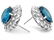 14k Gold 17.00ct Topaz 1.40ct Diamond Earrings - 2