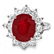14k White Gold 7.00ct Ruby 2.3ct Diamond Ring - 2